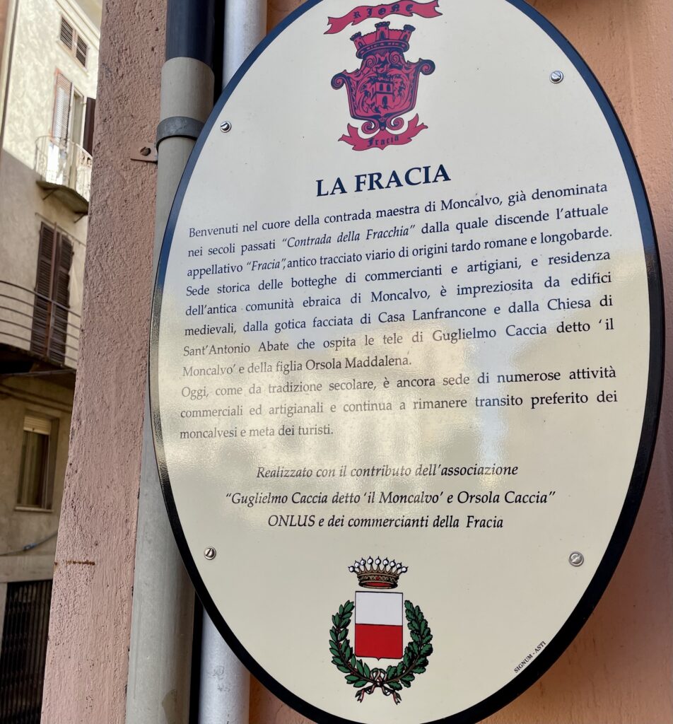 La Fracia, Contrada della Fracchia
