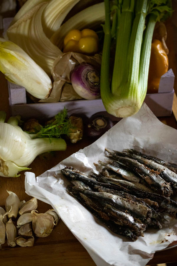 Verdure e acciughe per la bagna cauda