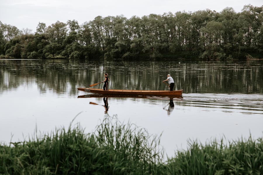 in canoa sul Po Casale Monferrato