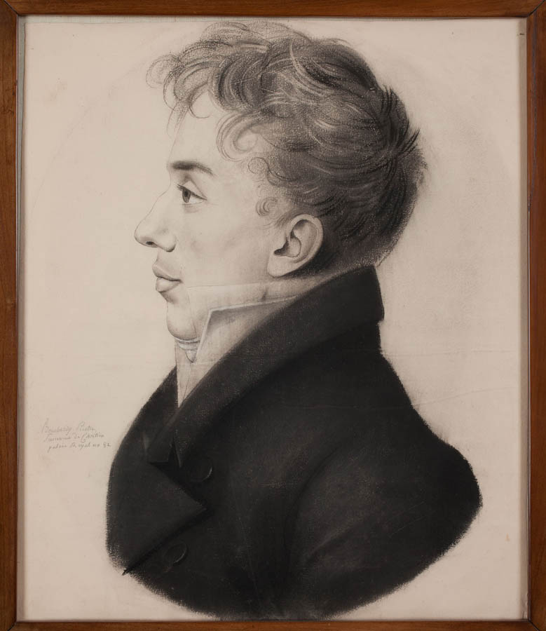 Carlo Vidua ritratto da Étienne Bouchardy (1797-1849) a Parigi nel 1825